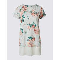 per una cotton blend floral print t shirt