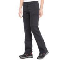 peter storm womens stretch double zip off trousers black