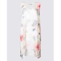 per una floral print v neck sleeveless tunic