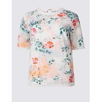 Per Una Pure Cotton Floral Embroidered Shell Top