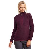 peter storm womens striped half zip fleece purple