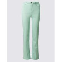 per una sateen roma rise straight leg jeans