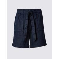 Per Una Pure Linen Tie Waist Shorts