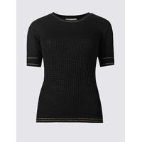 Per Una Contrasting Edge Round Neck Jumper