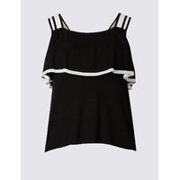 Per Una Ruffle Scoop Neck Sleeveless Jumper