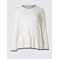 Per Una Peplum 3/4 Sleeve Jumper