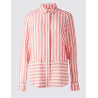 Per Una Linen Rich Contrasting Striped Shirt