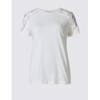 Per Una Modal Rich Shoulder Frill T-Shirt