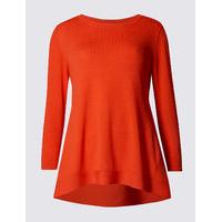 Per Una Dipped Side Round Neck Jumper