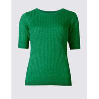 Per Una Contrasting Edge Round Neck Jumper