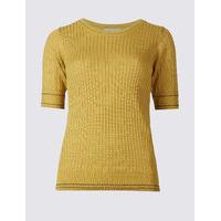 Per Una Contrasting Edge Round Neck Jumper