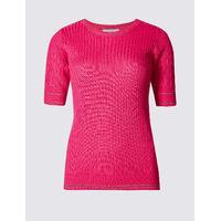 Per Una Contrasting Edge Round Neck Jumper