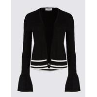 Per Una Ruffle Trim Flared Cuffs Cardigan