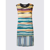 Per Una Striped Dipped Hem Sleeveless Tunic