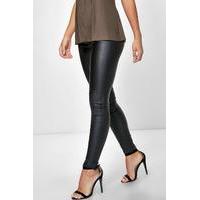 penny high rise coated tube jean black