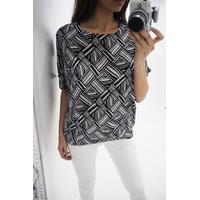 Penelope printed batwing top