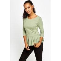 peplum hem casual top