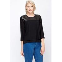 perforated ruffled hem top