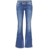 pepe jeans pimlico womens bootcut jeans in blue