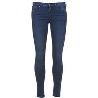 pepe jeans lola womens cropped trousers in blue