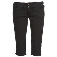 pepe jeans venus crop womens cropped trousers in black