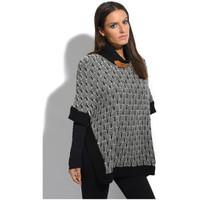 Pearly Blue Poncho DIJON women\'s Blouse in black