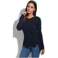 Pearly Blue Pullover LYON women\'s Long Sleeve T-shirt in blue