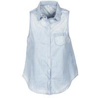 pepe jeans pochi womens short sleeved shirt in blue