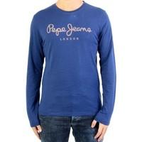 Pepe jeans T-Shirt PM503329 Sail Navy women\'s Long Sleeve T-shirt in blue