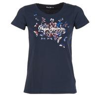 pepe jeans elle womens t shirt in blue