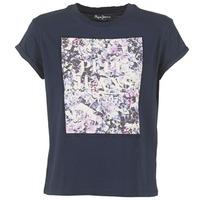 pepe jeans brenda womens t shirt in blue