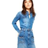 pepe jeans pl300999n70 shirt women jeans womens shirt in blue