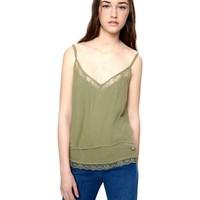 pepe jeans pl302097 canotta women verde womens vest top in green