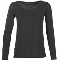 pepe jeans leona womens long sleeve t shirt in black