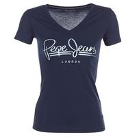 pepe jeans brenda womens t shirt in blue