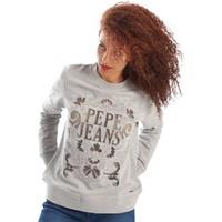 pepe jeans pl580384 t shirt women grey womens sweater in grey