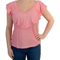 pepe jeans t shirt kasia washed coral womens blouse in pink