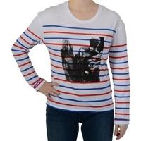 pepe jeans tee shirt pl502194 antonia 800 white womens long sleeve t s ...