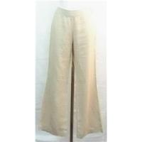 Per Una stone coloured linen mix trousers Size 10R
