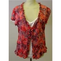 per una - Size: 14 - Pink/grey blouse with white vest