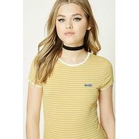 Peachy Patch Stripe Ringer Tee