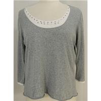 Per Una - Size: 18 - Grey - Casual Cotton Top