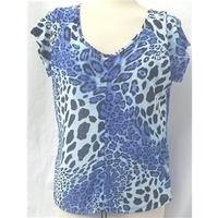Per Una - Size: 16 - Blue - Short sleeved shirt