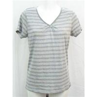 peter storm grey and white striped t shirt size 16