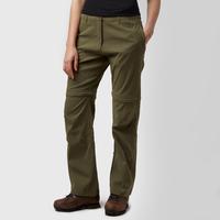 peter storm womens stretch convertible zip off trousers khaki