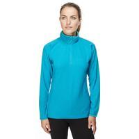 peter storm womens half zip micro stripe fleece blue