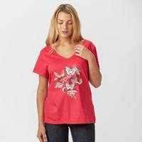 peter storm womens floral butterfly t shirt black