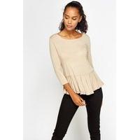 Peplum Hem Casual Top