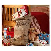 personalised santa sack hessian