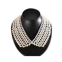 Pearl Collar Necklace, Faux Pearl